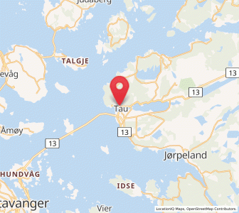 Map of Tau, Rogaland