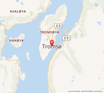 Map of Tromsø, Troms og Finnmark