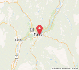 Map of Tynset, Innlandet