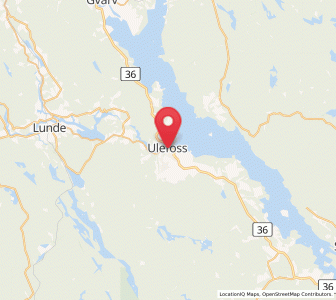 Map of Ulefoss, Vestfold og Telemark