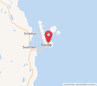 Map of Vardø, Troms og Finnmark