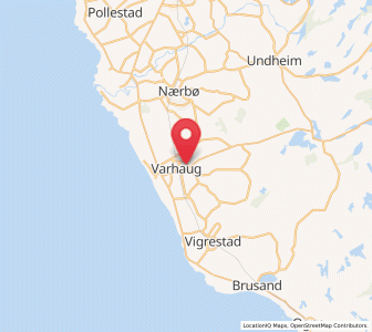 Map of Varhaug, Rogaland