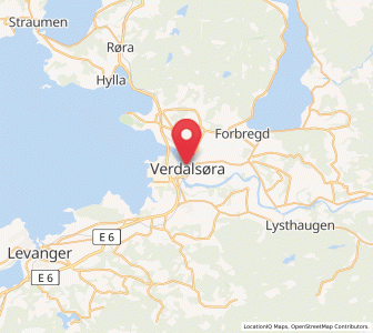 Map of Verdal, Trøndelag