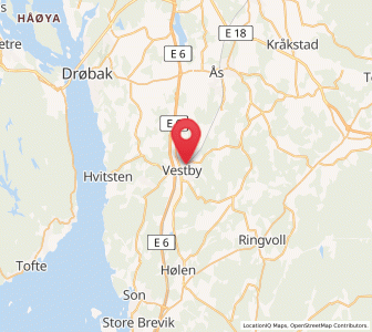 Map of Vestby, Viken