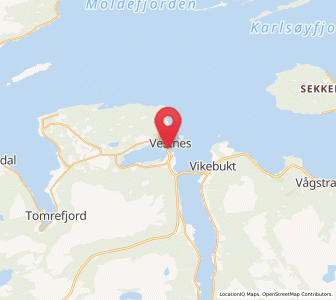 Map of Vestnes, Møre og Romsdal