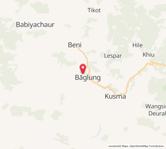 Map of Bāglung, Province 4