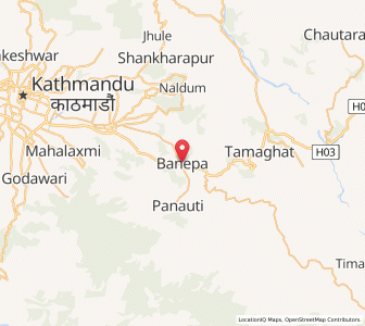 Map of Banepā, Bagmati Province