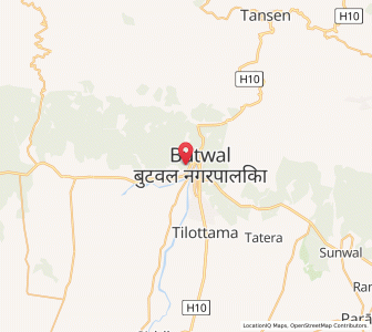 Map of Butwāl, Lumbini Province