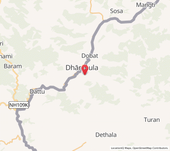 Map of Dārchulā, Sudurpashchim Pradesh