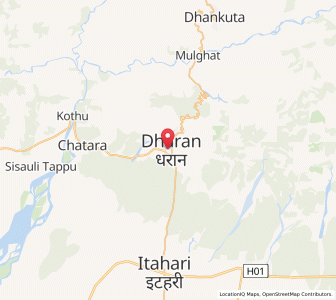 Map of Dharān, Province 1