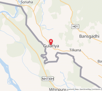 Map of Gulariyā, Lumbini Province