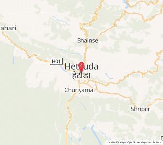 Map of Hetauda, Bagmati Province