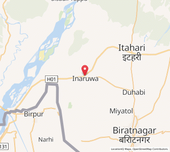 Map of Inaruwa, Province 1