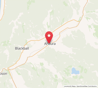 Map of Ahaura, West Coast