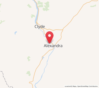 Map of Alexandra, Otago