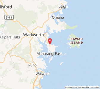 Map of Algies Bay, Auckland