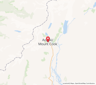 Map of Aoraki Mount Cook, Canterbury