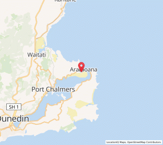 Map of Aramoana, Otago