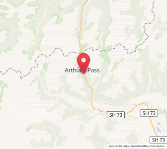 Map of Arthur’s Pass, Canterbury
