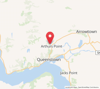 Map of Arthurs Point, Otago