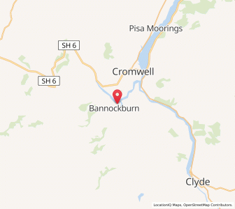 Map of Bannockburn, Otago