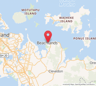 Map of Beachlands, Auckland