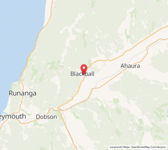 Map of Blackball, West Coast