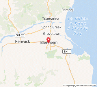 Map of Blenheim, Marlborough