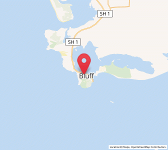 Map of Bluff, Southland
