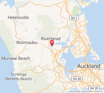 Map of Brighams Creek, Auckland