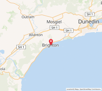 Map of Brighton, Otago