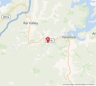 Map of Canvastown, Marlborough