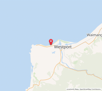Map of Carters Beach, West Coast