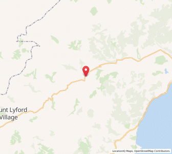 Map of Charwell Forks, Canterbury