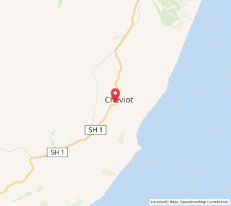 Map of Cheviot, Canterbury