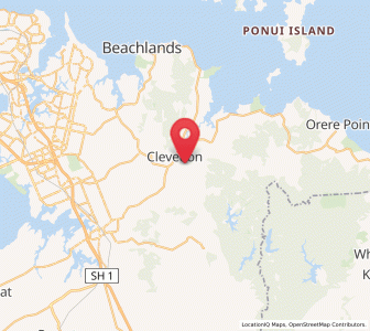 Map of Clevedon, Auckland