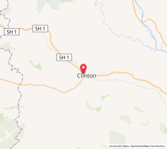Map of Clinton, Otago