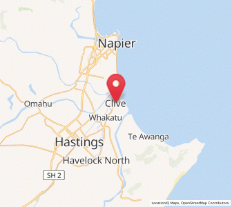 Map of Clive, Hawke's Bay