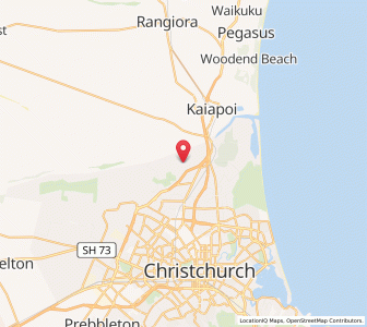 Map of Coutts Island, Canterbury