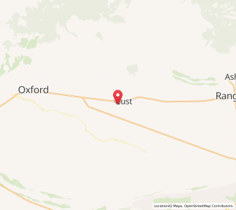 Map of Cust, Canterbury