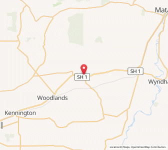 Map of Dacre, Southland