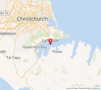 Map of Diamond Harbour, Canterbury