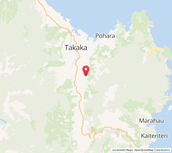 Map of East Takaka, Tasman