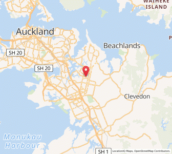 Map of East Tamaki, Auckland