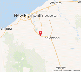 Map of Egmont Village, Taranaki