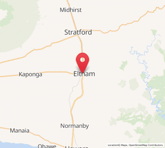 Map of Eltham, Taranaki