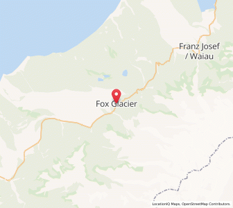 Map of Fox Glacier, West Coast
