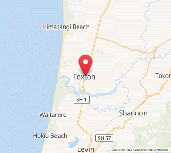 Map of Foxton, Manawatu-Wanganui