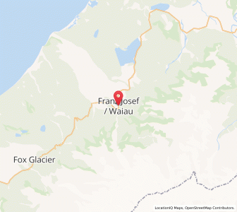 Map of Franz Josef, West Coast