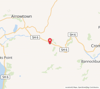 Map of Gibbston, Otago